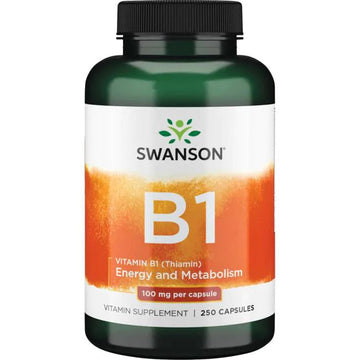 Swanson Vitamin B1 Thiamin 250 kapslar - Tongkatbutiken.se