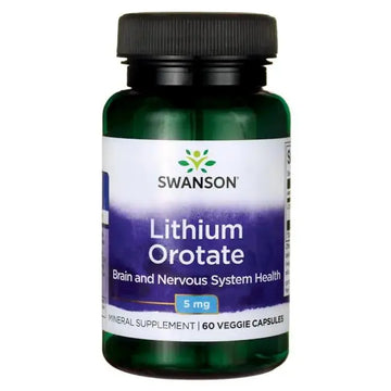 Lithium Orotate 5 mg från Swanson, 60 kapslar - kosttillskott med litiumorotat
