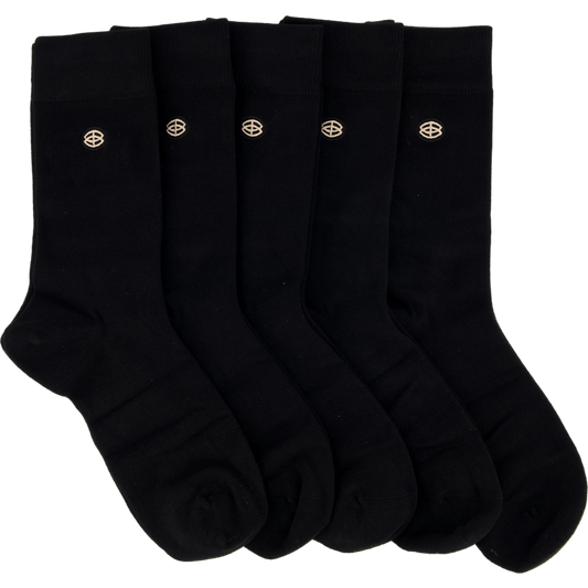 Bambusa bambustrumpor 5-pack svart (38–45)