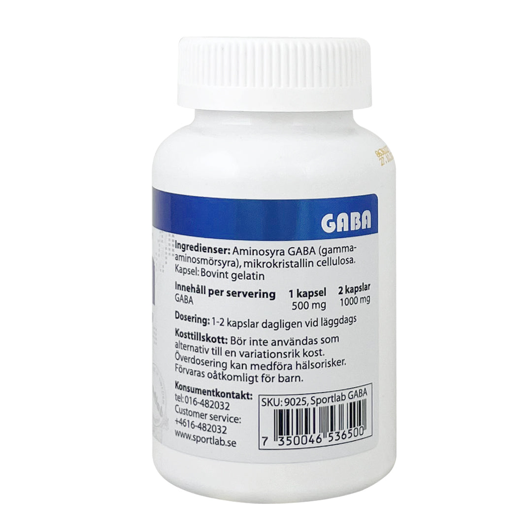 GABA Sportlab 500 mg 120 kapslar - Tongkatbutiken.se