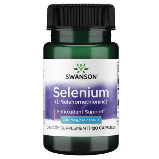 Selenium L-selenomethionine 200 mcg 120 kapslar Swanson - Tongkatbutiken.se