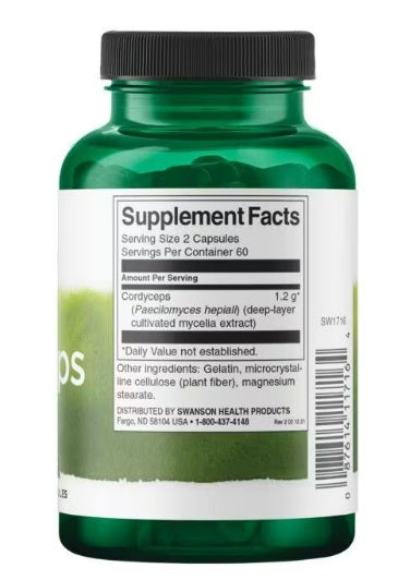 Cordyceps 120 Capsules Swanson - Tongkatbutiken.se