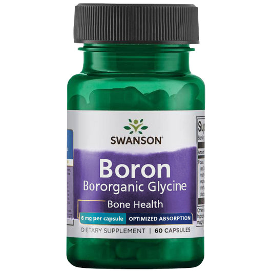 Boron Albion Boroganic Glycine, 6mg - 60 caps Swanson - Tongkatbutiken.se