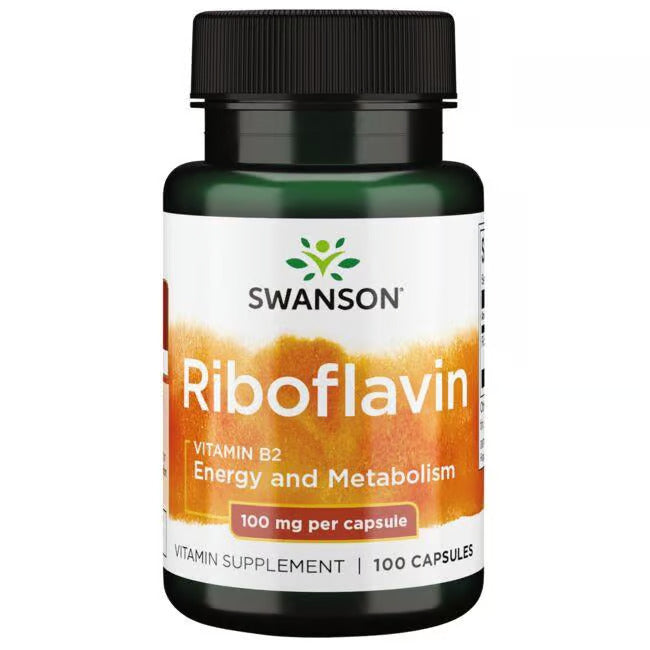 Riboflavin Vitamin B-2, 100mg - 100 caps Swanson - Tongkatbutiken.se