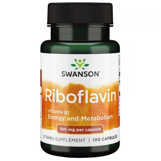 Riboflavin Vitamin B-2, 100mg - 100 caps Swanson - Tongkatbutiken.se