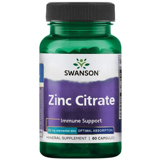 Zinc Citrate 50 mg 60 kapslar Swanson - Tongkatbutiken.se