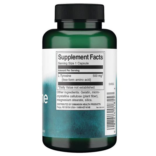 L-TYROSINE 500MG 100 CAPS SWANSON - Tongkatbutiken.se