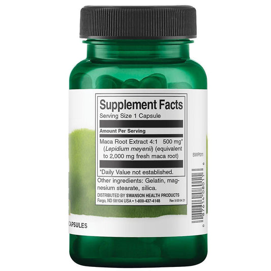 Maca Swanson 500 mg 60 Capsules - Tongkatbutiken.se