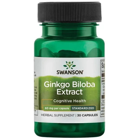 Swanson Ginkgo Biloba Extract 60 Milligrams 30 Capsules - Tongkatbutiken.se