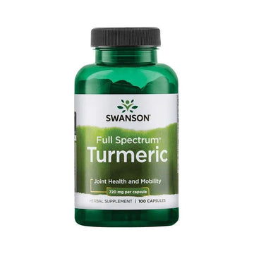 Gurkmeja, TURMERIC 720MG 100 CAPS SWANSON - Tongkatbutiken.se