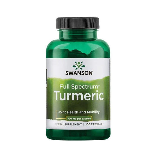 Gurkmeja, TURMERIC 720MG 100 CAPS SWANSON - Tongkatbutiken.se