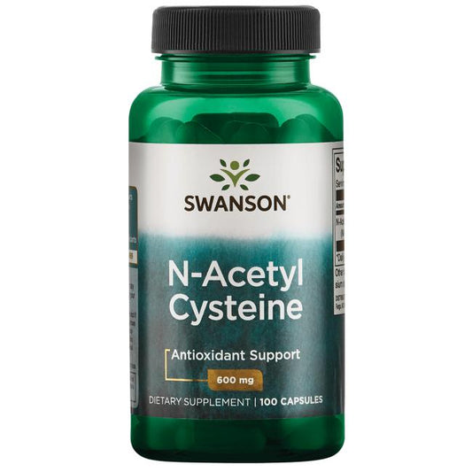 N-Acetyl Cysteine (NAC), 600mg - 100 caps Swanson - Tongkatbutiken.se