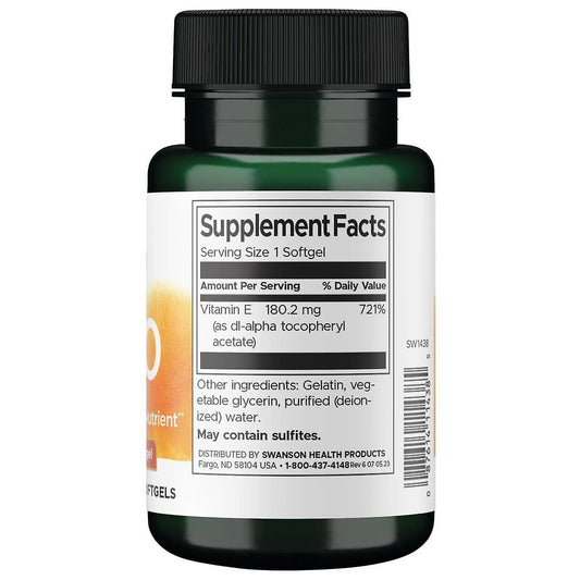 Vitamin E 400 IU 60 SOFTGELS SWANSON - Tongkatbutiken.se